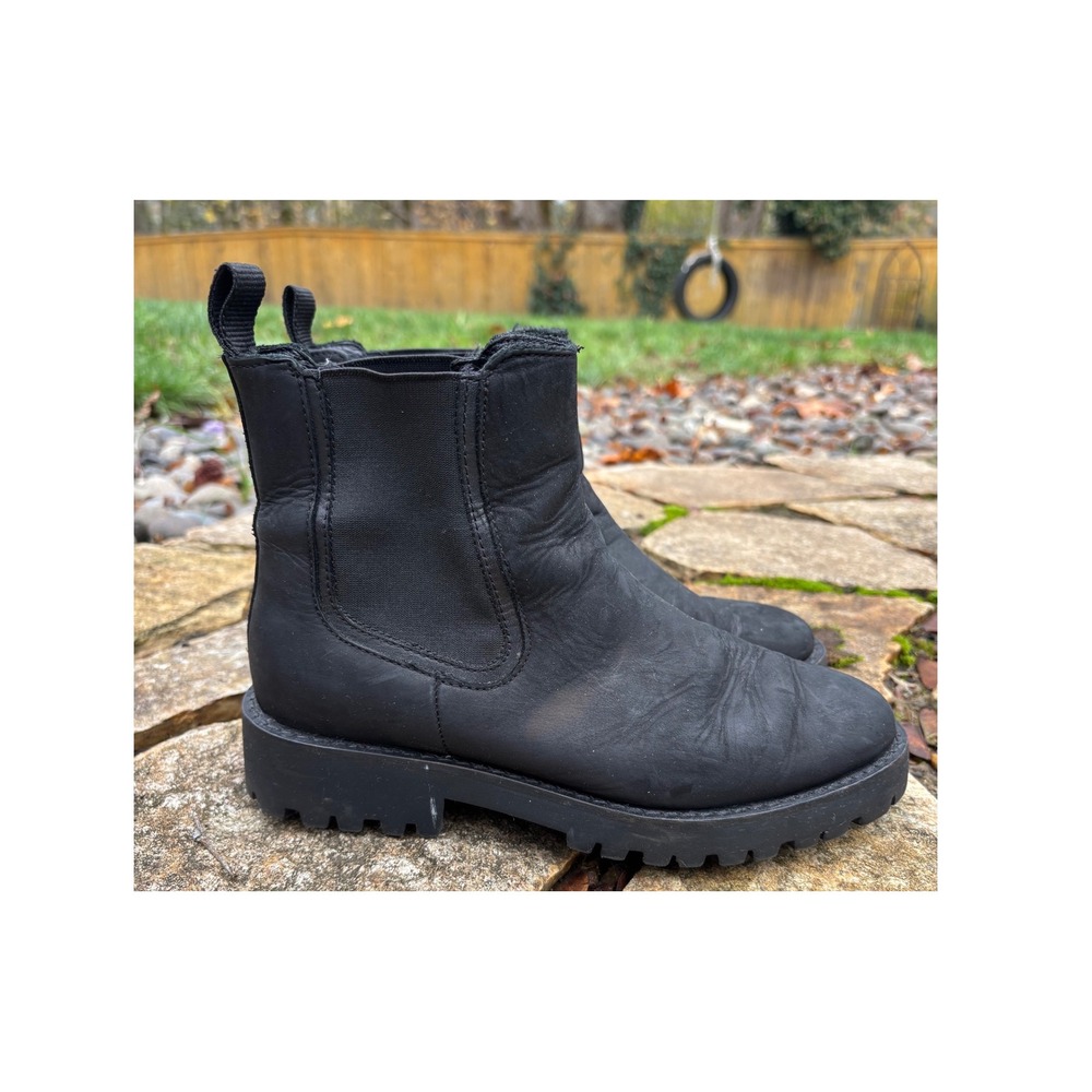 Thursday Boot Co. Legend Chelsea Boot Black Matte Leather Lug Sole Women's‎ US 7